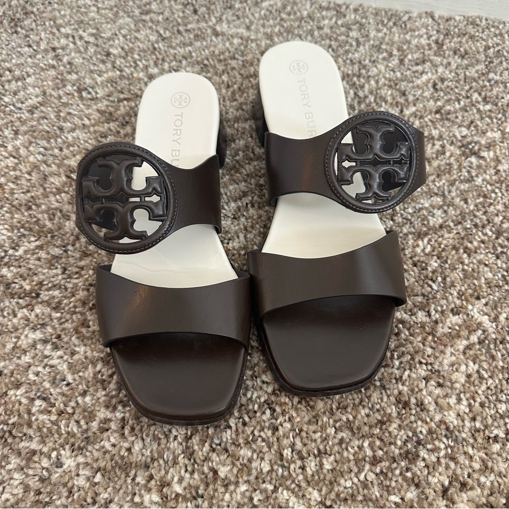 Tory Burch Brown Bombe Miller Sandals